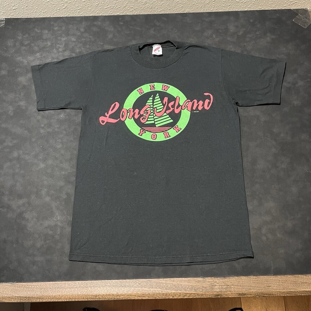 New York Neon Advertisement Shirt Vintage Coney Island Beach Nathans Hotdogs USA